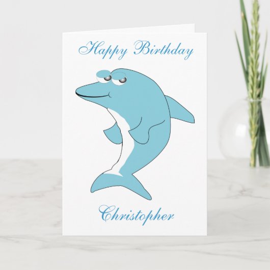 Dolphin Birthday Karte (Vorderseite)