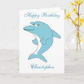 Dolphin Birthday Karte (Gelbe Blume)