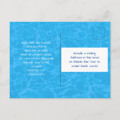 Dolphin Birthday Party Einladungskarte (Rückseite)