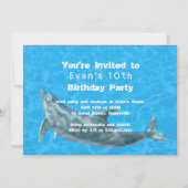 Dolphin Birthday Party Kids Pool Sommer Einladung (Vorderseite)