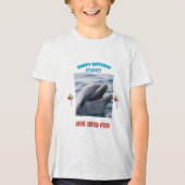 Dolphin Birthday Splash Tri-Blend Shirt (Vorderseite)