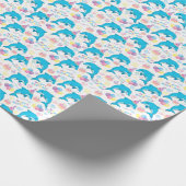 Dolphin Birthday Wrapping Paper Geschenkpapier (Ecke)