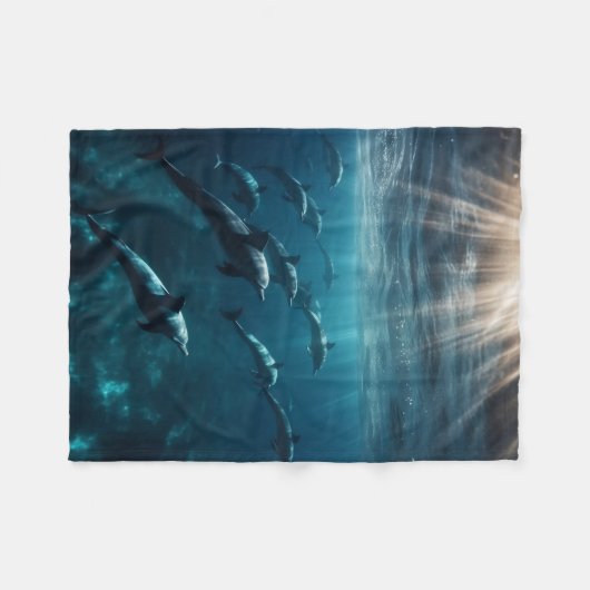 Dolphin Blanket Fleecedecke (Vorderseite (Horizontal))
