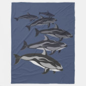 Dolphin Blanket Weiße Seite Dolphin Fleece Blanket (Vorderseite)