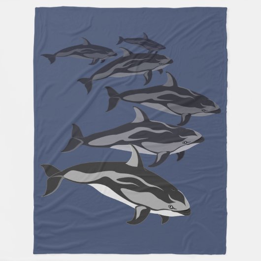 Dolphin Blanket Weiße Seite Dolphin Fleece Blanket (Vorderseite)