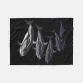 Dolphin Blanket Weiße Seite Dolphin Fleece Blanket (Vorderseite (Horizontal))