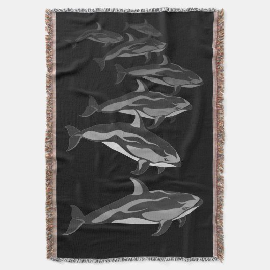 Dolphin Blanket Weiße Seite Dolphin-Keule Decke (Vorderseite Vertikal)