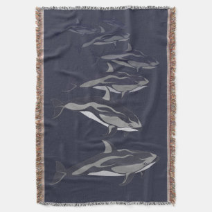 Dolphin Blanket Weiße Seite Dolphin-Keule Decke