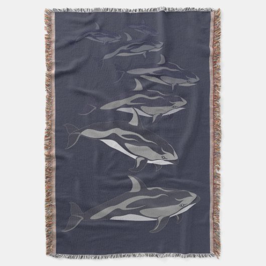 Dolphin Blanket Weiße Seite Dolphin-Keule Decke (Vorderseite Vertikal)