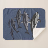 Dolphin Blanket Weiße Seite Dolphin Sherpa Blanket Sherpadecke (Vorderseite (Horizontal))