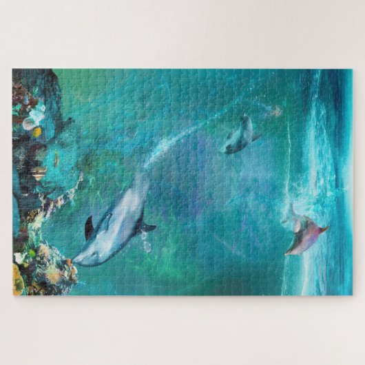DOLPHIN BLUE OCEAN DIVERS PUZZLE (Horizontal)