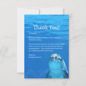 Dolphin Blue Ocean Flat Danke Karte (Vorderseite)
