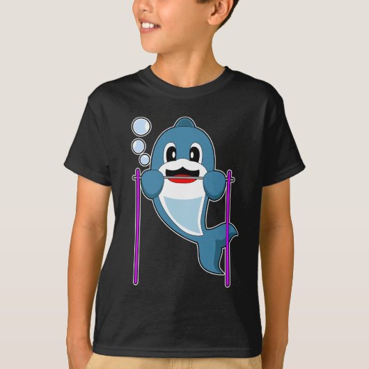 Dolphin Bodybuilder Pull ups T-Shirt (Vorderseite)