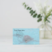 Dolphin business card, save marine animals イルカ 名刺 visitenkarte (Stehend Vorderseite)