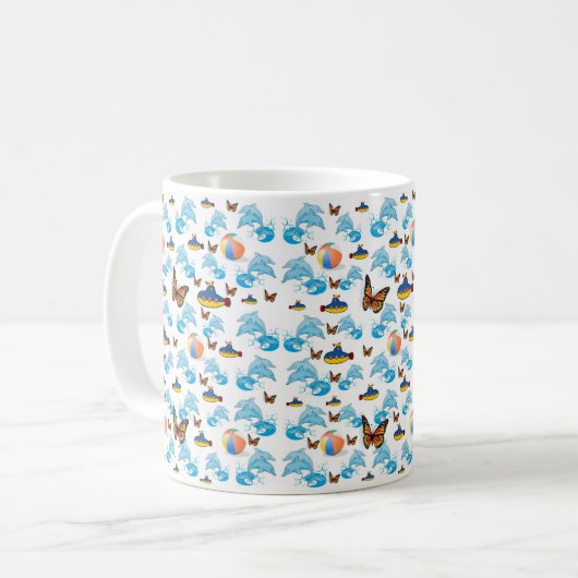 Dolphin Butterfly-Tasse Kaffeetasse (Vorderseite Links)