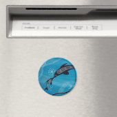 Dolphin & Calf Dreaming Magnet (In Situ (Geschirrspüler))