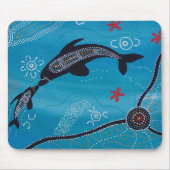Dolphin & Calf Dreaming Mousepad (Vorne)
