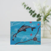 Dolphin & Calf Dreaming Postkarte (Stehend Vorderseite)