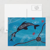 Dolphin & Calf Dreaming Postkarte (Vorne/Hinten)