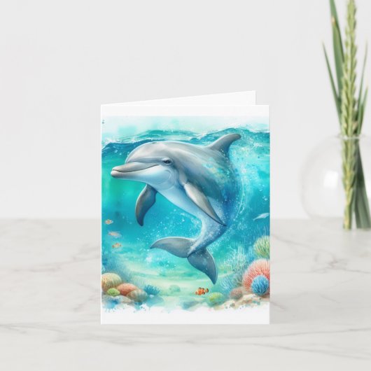 Dolphin Coast Under Sea Dankeskarte (Vorderseite)
