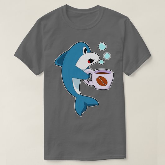 Dolphin Coffee Cup T-Shirt (Design vorne)