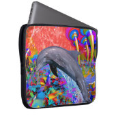Dolphin Color Splash Laptopschutzhülle (Vorne Rechts)