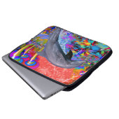 Dolphin Color Splash Laptopschutzhülle (Vorne Knopf)
