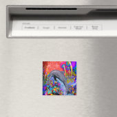 Dolphin Color Splash Magnet (In Situ (Geschirrspüler))