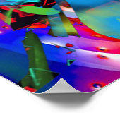 Dolphin Color Splash Poster (Ecke)