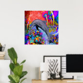 Dolphin Color Splash Poster (Heimbüro)