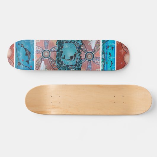 Dolphin Corroboree Skateboard (Horizontal)