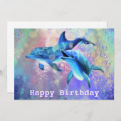 Dolphin Couple Birthday Card (Vorne/Hinten)