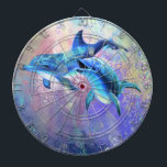 Dolphin Couple Dart Board Dartscheibe<br><div class="desc">Dolphin Couple Dart Boards</div>