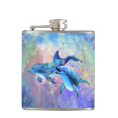 Dolphin Couple Flask Flachmann (Vorderseite)