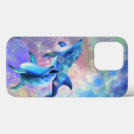 Dolphin Couple - Happy - Schöne Case-Mate iPhone Hülle (Rückseite (Horizontal))