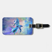 Dolphin Couple - Hinzufügen von Text / Name Gepäckanhänger (Vorderseite horizontal)