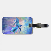 Dolphin Couple - Hinzufügen von Text / Name Gepäckanhänger (Rückseite horizontal)