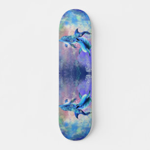 Dolphin Couple - Liebe - Glück Skateboard