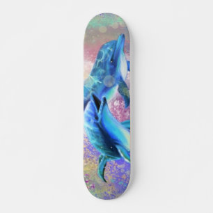 Dolphin Couple - Liebe - Glück Skateboard