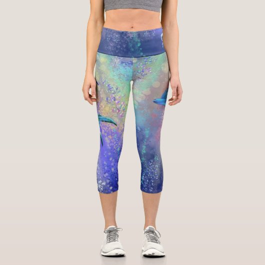 Dolphin Couple - Schön - Capri Leggings (Vorderseite)