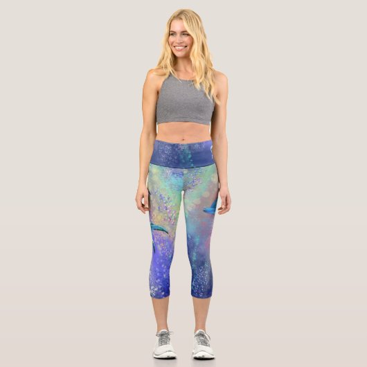 Dolphin Couple - Schön - Capri Leggings (Vorderseite)