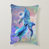 Dolphin Couple - Schön - Dekokissen (Rückseite(Vertikal))