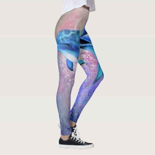 Dolphin Couple - Schön Leggings (Rechts)