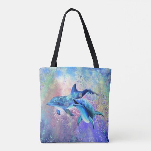 Dolphin Couple - Schön Tasche (Rückseite)