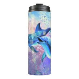 Dolphin Couple - Schön Thermosbecher