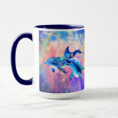 Dolphin Couple Tasse Happy Family - Malerei (Links)
