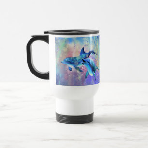 Dolphin Couple Travel Mug Reisebecher