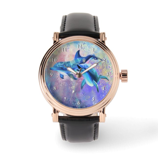 Dolphin Couple Watch Armbanduhr (Vorderseite)
