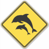 Dolphin Crossing Aufkleber (Vorderseite)