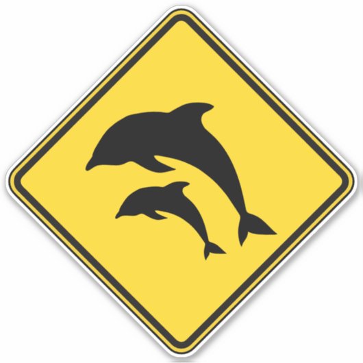 Dolphin Crossing Aufkleber (Vorderseite)